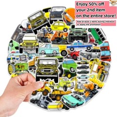 50 Pcs Stickers Vehicle Trucks Cars Fridge Luggage Skateboard Phone Laptop Vinyl