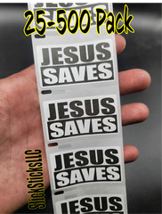 «JESUS SAVES» Stickers 25-500 Pack decal labels sticker god bulk religious lord