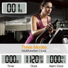 Large Digital Wall Clock with Backlight, 16.9 Inch Jumbo LCD Screen with Time…