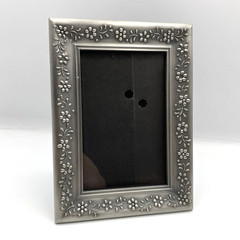 Burnes of Boston Daisy Silver Tone Metal Picture Frame Fits 4” x 6” Glass Front