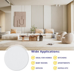 5″ Wall Protector Round, 5 Pack Doorknob Wall Shield Guard Door Stop, Rigid Viny