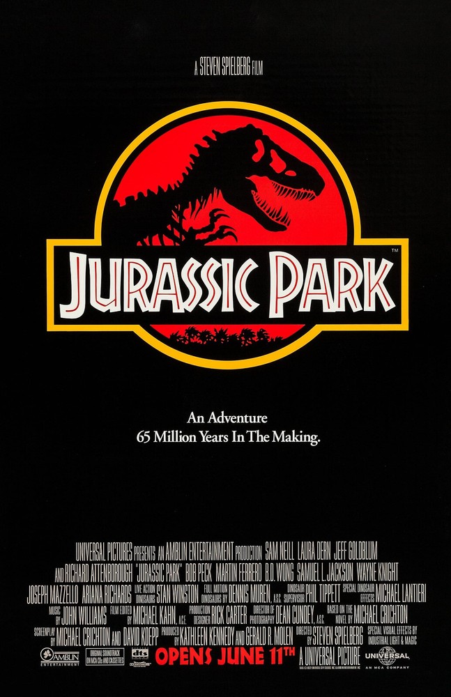 AA2526 Jurassic Park Film By Steven Spielberg 1993 Movie Poster 11×17