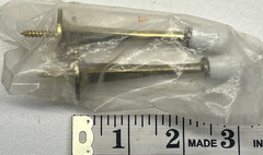 1 Pair Vintage Baseboard Solid Door Stop Bright Brass Bumper NOS Fast Shipping