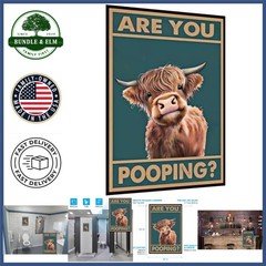12×8 Inches Vintage Metal Sign with Pre-Printed Text for Restroom Decoration