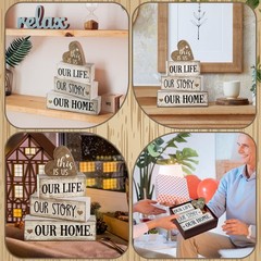 4 Pcs Farmhouse Table Decoration Home Sweet Farmhouse Tiered Tray Decor This …
