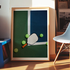 Pickleball Poster, Retro Pickleball Paddle, Pickleball Art Print Sports Decor