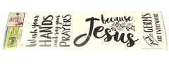 Main Street Wall Stickers Wash Your Hands and Pray Germs & Jesus Removable Decal