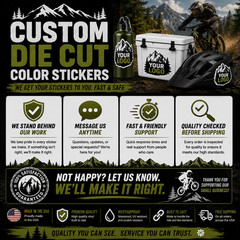 Custom Die Cut Vinyl Color Sticker –UV Resistant Water Resistant Car laptop