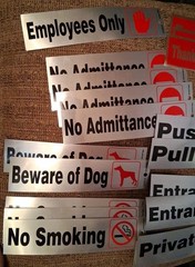 20 Asstd Hillman 2″x8″ Peel And Stick Signs