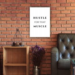 Hustle for That Muscle Gym Print – Motivational Fitness Quote Wall Art