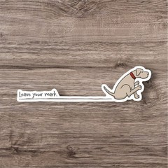 LEAVE YOUR MARK DOG POOP SCOOT LINE 4” INCH VINYL WATERPROOF FUNNY STICKER DECAL