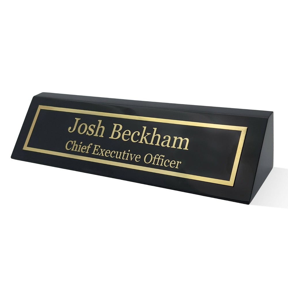 Elegant Wood Name Plate for Desk | The Perfect Desk Name Plate Personalized Gift