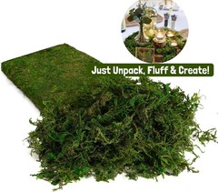 Green Moss for Crafts – 4OZ Fake Moss for Indoor Plants, Terrariums, Fairy