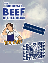 The Bear Yes Chef 4pc Sticker Pack