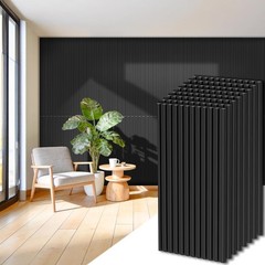 8-Pack PVC Slat Wall Panels Interior Wall Decor 24x48in 3D Fluted Panels 2×4 FT