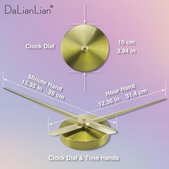 Large Frameless 3D Wall Clock with Mirror Effect, Roman Numerals, Silent Quartz,