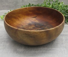 9 Inch Wooden Bowl Hand Made Green Mountain Woodcrafters Vermont Primitive