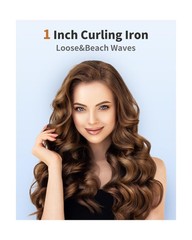 1 Inch Curling Wand Long Barrel, Dual Voltage Hair Curling Iron Wan… Fast Ship