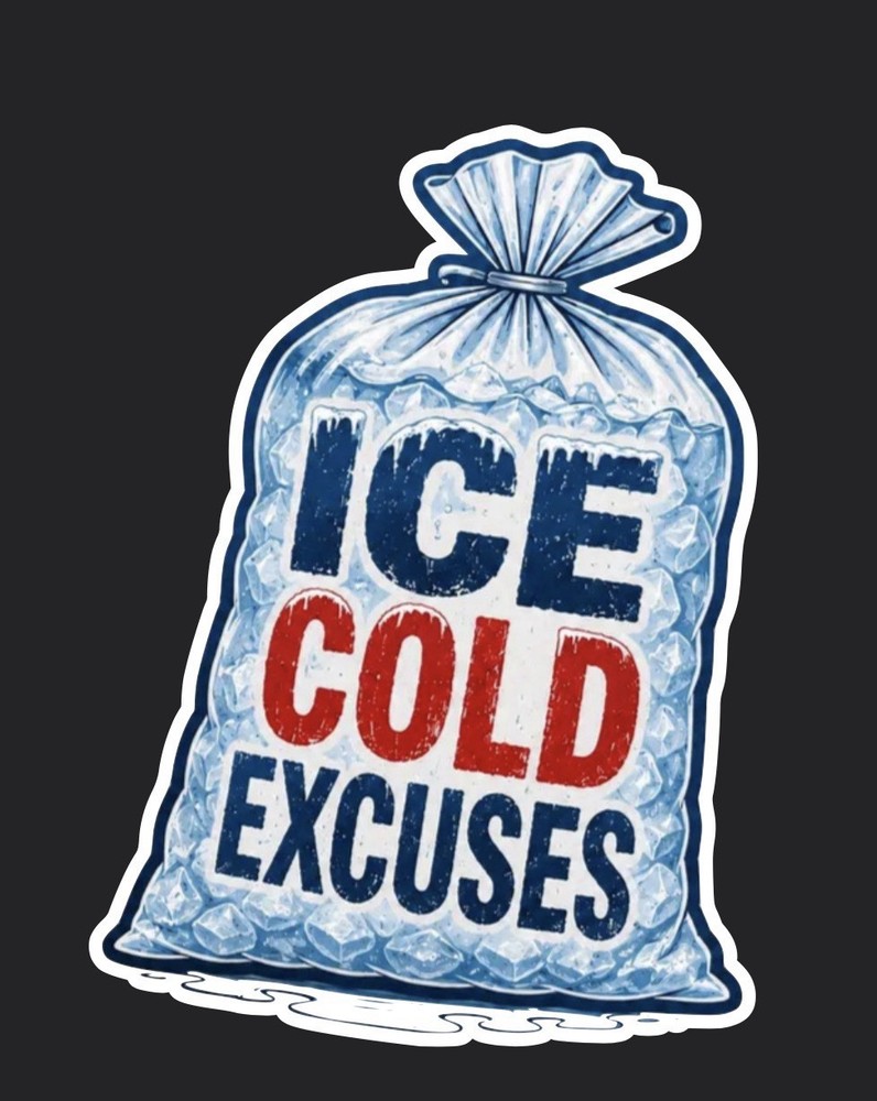 Ice Bag Ice Cold Excuses Beer Sticker! Fast Shipping!