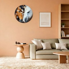 Horse Pattern Wooden Silent Wall Clock No Battery Holiday Home Decors