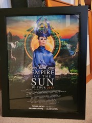 Original Empire of the Sun 2017 U.S. Concert Tour Poster in a black wooden frame
