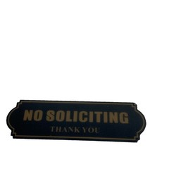 No Soliciting Doorbell Sign Sticker 8.5 x 2.5 Inches