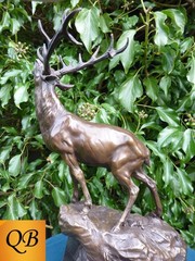 STAGS BRONZE FIGURINE 1920’S ART DECO SCULPTURE STATUE FIGURE ART NOUVEAU