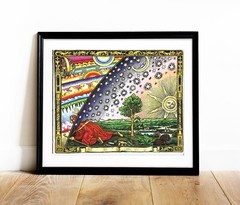 The Flammarion Engraving 1888 Firmament Dome Flat Earth Wall Art Poster Print