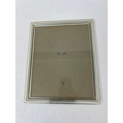 Vintage Clear Plastic 8×10 Photo Frame molded ribbed acrylic USA Easel Back 70s