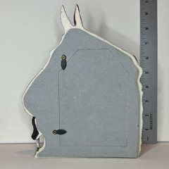 Resin Horse Theme Photo Frame Freestanding Rear-Loading Fits 4.5 x 5.5 Brown