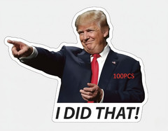100pcs Anti Trump Gas Pump Stickers Decals Funny Political Meme Labels