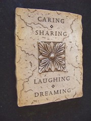 Carinng Sharing Laughing Dreaming decorative sign wall hanging material unknown