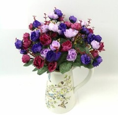 21pc/Bunch Artificial Rose Flowers Bouquet Wedding Party Home Decor Little Rose