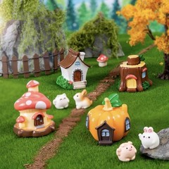 6 x 6 Inch Fake Grass Decor – 8 Pack for Miniature Garden & Crafting Projects