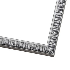39×14 Frame Silver Grey Distressed Solid Wood Picture Frame | 0.75 Inch Moulding