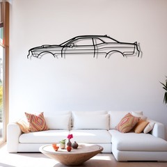 Challenger Scatpack Classic Silhouette Metal Wall Art, Metal Car Wall Art