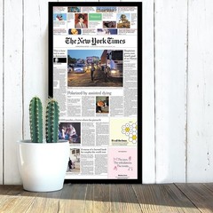 11×22 Newspaper Frame, Display 11 x 22 Inch Newspaper Front Page for Wall, Li.