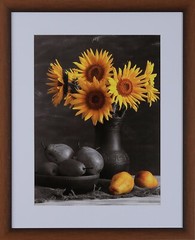 Custom Matted Picture Poster Frame & Mat 1-1/8″ Brown Modern 313VIII 16×20 24×36