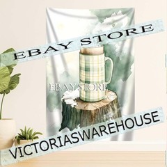 thermos tree stump tapestry rustic festive decor banner wall hangings 59X82 in