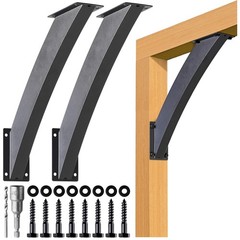 Arc 45° Angle Support Brackets 2″x4″(Actual:1.5»x3.5») Heavy Duty Steel 2 Pack