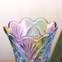 9 Inch Crystal Glass Colorful Vase for Centerpieces,Smoking, Flower Arrangements