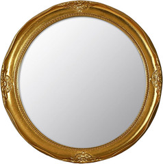 Vintage Decorative Wall Mirror Hanging Mirror round (Gold, 12.2 Inch)