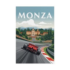 Ferrari Monza Poster – Vintage Formula 1 Grand Prix Racing Wall Art Print