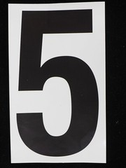 5″ x 3″ Stickers Vinyl Adhesive Address Numbers Black & White MADE IN USA
