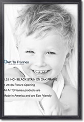 ArtToFrames Custom Picture Poster Frame Black Stain on Oak 1.25″ Wide Wood