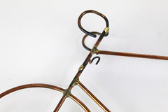 Vintage Handmade Copper Bicycle, Bike Hanging Wall Sculpture, Art 11.75″ x 7″