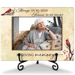 Memorial Picture Frame, Cardinal Gifts For Loss of Loved One Mother Father, B…