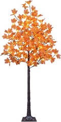 LIGHTSHARE 6FT 120LED Artificial Lighted Maple Tree Warm White Fall Decorations