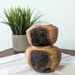 Scandinavian Minimalist Hand-Carved Wood Bowls Raw Organic Sculptural Signed