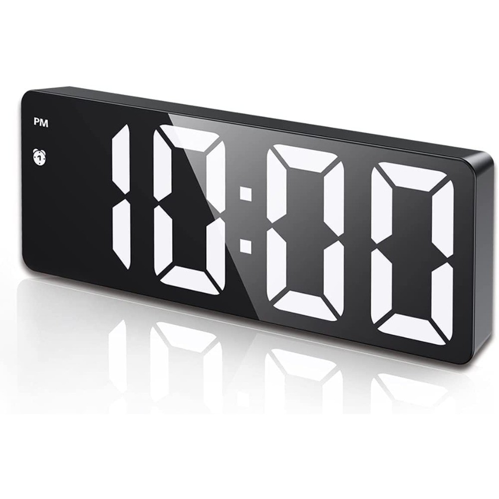 Digital Alarm Clock, Version] LED Clock for Bedroom, Electronic Desktop Clock